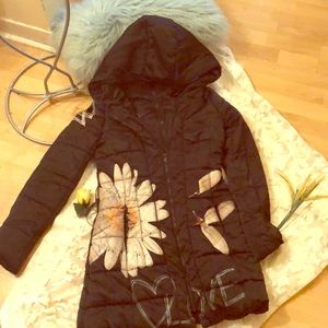 Desigual - Love black coat